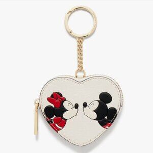 Kate Spade New York X Disney Minnie and Mickey Mouse Coin Pouch Bag Charm NWT